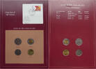 Vatikan 500, 200, 100, 50 Lire + Briefmarke Numisblatt - Vor-Euromünzen -