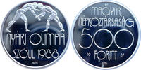 Ungarn 500 Forint Olympische Spiele 1988 in Seoul - Ringen -