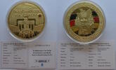 Gigant Medaille 2018 Deutschland Brandenburger Tor Berlin - vergoldet, mit Farbdruck und Swarovski PP