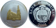 Republik Nauru 10 Dollars Skulpturmünze Europäische Monumente - Stephansdom Wien - teilvergoldet -