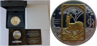 Malawi 50 Kwacha Investment Jewellery Collection - Springbock - Skulpturmünze teilvergoldet -