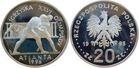 Polen 20 Zloty Olympische Spiele 1996 in Atlanta - Ringkampf -