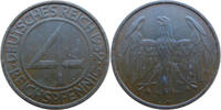 Weimarer Republik 4 Reichspfennig Brüning-Taler -