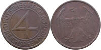 Weimarer Republik 4 Reichspfennig Brüning-Taler -