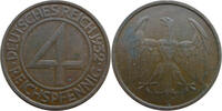 Weimarer Republik 4 Reichspfennig Brüning-Taler -