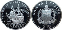 Samoa 10 Tala / Dollar Geschichte der Seefahrt - Segelschiff - Jacob Le Maire -