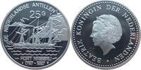 Niederländische Antillen 25 Gulden Fort Nassau Schiff Netherlands Antilles -