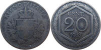 Italien Königreich 20 Centisimi Vittorio Emanuele III. 1900 - 1946 -