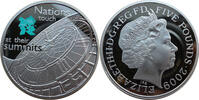 Großbritannien 5 Pfund Olympische Spiele 2012 in London-Uhrturm Big Ben-Nations touch at their summits- -