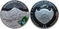 5 Dollars 2010 Palau Der Mount Everest - Silber mit Farbapplikation PP, minimal fleckig