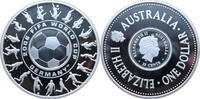 Australien 1 Dollar + 25 Cents Fußball WM 2006 in Deutschland - Münze mit Innenteil -