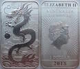 Australien 1 Dollar Barren Drachen - 1 Oz Silberbarren -