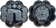 Tonga 1 Pa'anga 1999 Millennium 2000 - Steinmonument PP, leicht angelaufen 974.48 元  ＋  374.12 元 运费