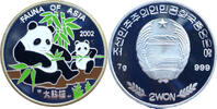 Nordkorea 2 Won 2002 Fauna of Asia - Panda mit Jungen - Farbm&uuml;nze PP, fl... 272.85 元  ＋  272.85 元 运费