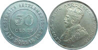 British Straits Settlements Malaysia 50 Cents Half Dollar 1920 George V.... 218.28 元  ＋  272.85 元 运费