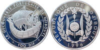 Djibouti / Dschibuti 100 Francs / DJF Geschichte der Seefahrt -Segelschiff Katalanische Nao -