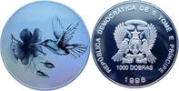 St. Thomas and Prinzeninsel 1000 Dobras Kolibri in Hologrammtechnik -