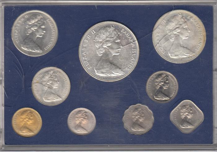 BAHAMAS 1 Cent bis 5 Dollars Elizabeth II. 1952-1973 1969