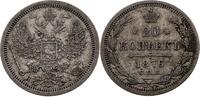 RUSSLAND 20 Kopeken Alexander II. 1855-1881 -