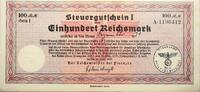 STEUERGUTSCHEINE 100 Reichsmark -