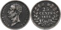 NIEDERLANDE 25 Cent Willem II. 1840-1849 -