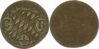 BAYERN Einseitiger 1/2 Kreuzer Karl VII. Albrecht 1726-1745 -