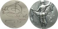 KUNSTMEDAILLEN Stark reliefierte Silber-Medaille -