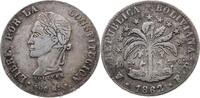 BOLIVIEN 8 Soles Republik, seit 1825 -