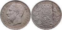 BELGIEN 5 Francs Leopold II. 1865-1909 -