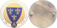 WIESBADEN Einseitige runde vergoldete und farbig emaillierte Bronze-Plakette -