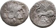 RÖMER Denar Sextus Pompeius, Münzbeamter 137 v.Chr. -