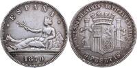 SPANIEN 5 Pesetas Provisorische Regierung, 1868-1870 1870 -