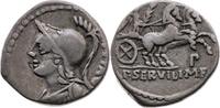RÖMER Denar Publius Servilius Rullus, Münzbeamter 100 v.Chr. -