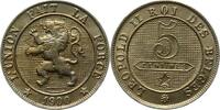 BELGIEN 5 Centimes Leopold II. 1865-1909 -
