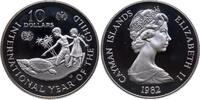 CAYMAN-INSELN 10 Dollars 1982 Elizabeth II. 1952-2022 Polierte Platte 702.27 元  ＋  382.35 元 运费