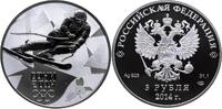 RUSSLAND 3 Rubel 2014 Republik (F&ouml;deration), seit 1991 Polierte Platte 858.33 元  ＋  382.35 元 运费