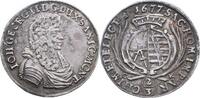 SACHSEN 2/3 Taler Johann Georg II. 1656-1680 -