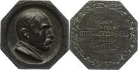 EISENBAHN Achteckige geschwärzte Eisen-Gussmedaille Steinbeis, Otto von 1839-1920 -