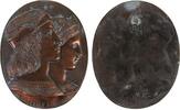 MALEREI UND BILDENDE KUNST Ovales Bronze-Galvano Raffael Santi 1483-1520 o.J. -