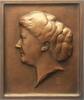 MALEREI UND BILDENDE KUNST Einseitige hohlgegossene Bronze-Gussplakette Sauer, Wilhelm 1865-1929 o.J. -