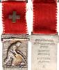 SCHWEIZ Ansteckbares zweiteiliges versilbertes Bronze-Abzeichen Bundesstaat -