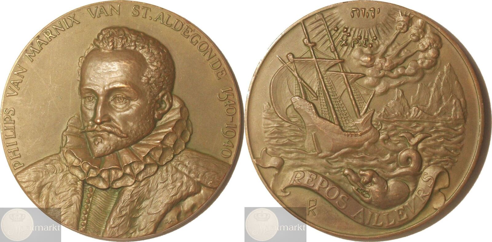 Koninkrijk der Nederlanden Historiepenning VPK 1940 Philips van Marnix