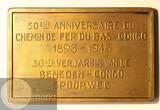 België / Belgisch Congo / Belgian Congo Historiepenning 1948 50th Anniversary of the Lower Congo Railway by A. Dupagne XF