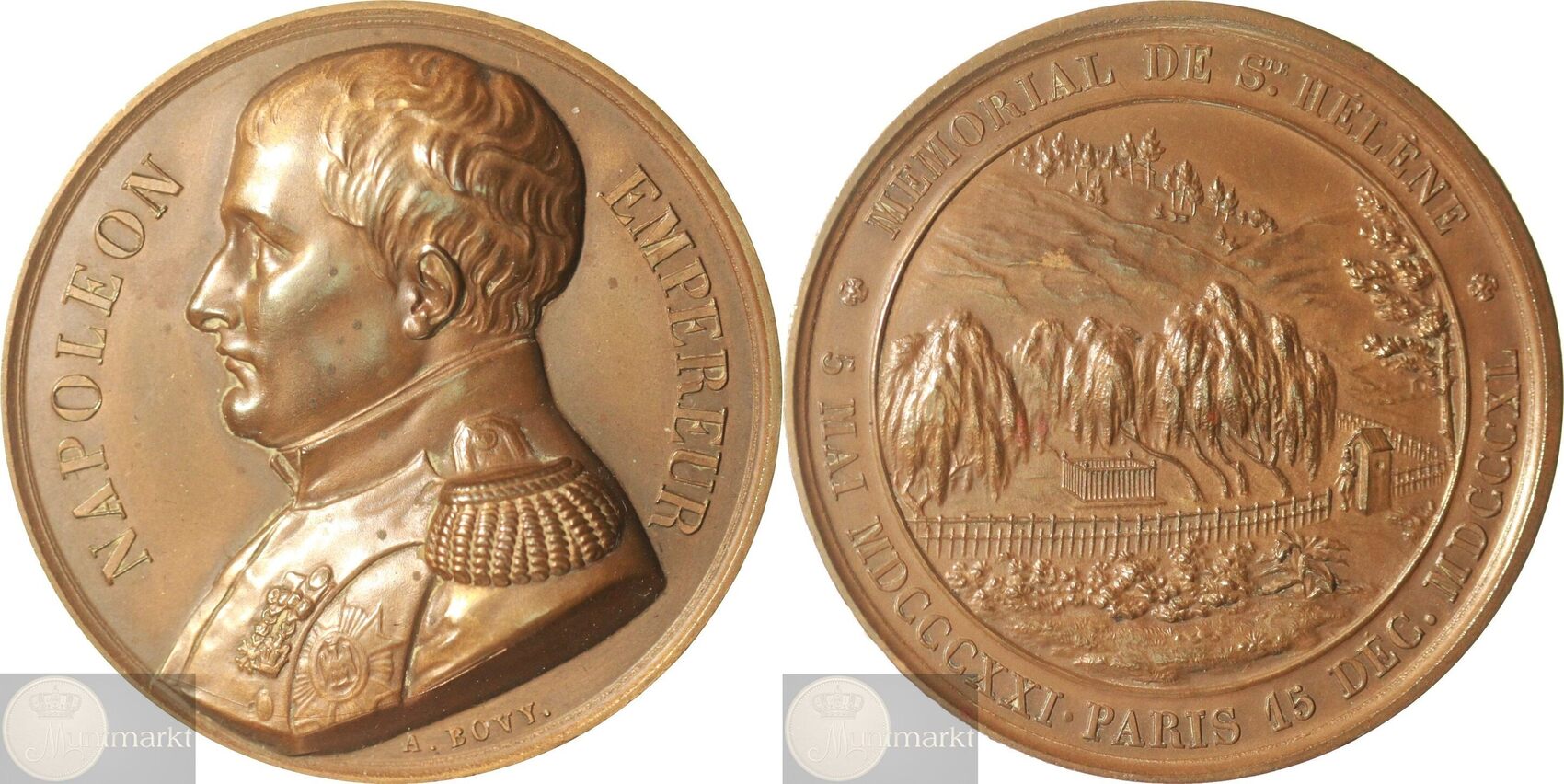France Historical medal 1840 St. Helena Memorial - Return of