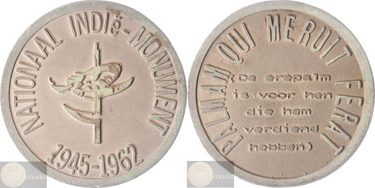 Historical Medal 1962 National Dutch East Indies Monument 1945-1962 XF