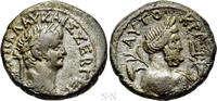 Römische Provinzen Tetradrachme EGYPT. Alexandria. Nero with Poppaea (54-68). BI Tetradrachm. Dated RY 10 (63/4) -
