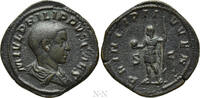 Römisches Kaiserreich Sesterz PHILIP II (Caesar, 244-247). Sestertius. Rome. -