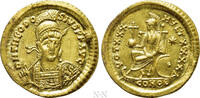 Römisches Kaiserreich Solidus THEODOSIUS II (402-450). GOLD Solidus. Constantinople. -