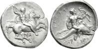 Didrachme 315-302 MÖ Griechen CALABRIA.  Tarentum.  AR Nomos.  Sehr schön 500,00 EUR + 15,00 EUR kargo