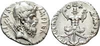 Römische Republik Denar SEXTUS POMPEY. Denarius (37/6 BC). Uncertain Sicilian mint. -